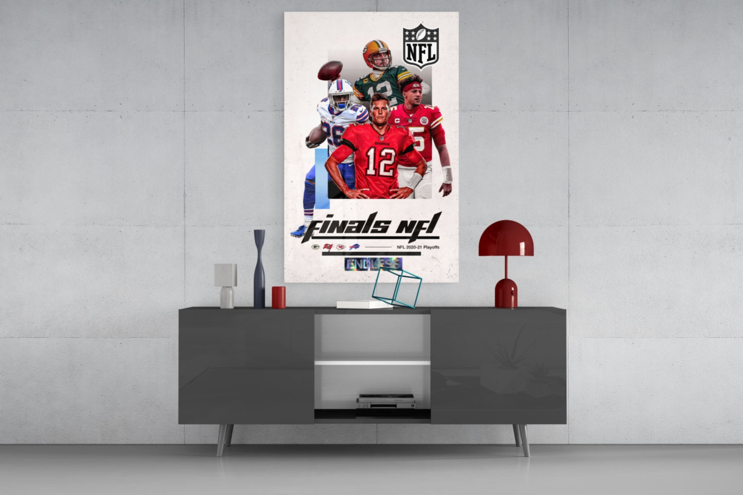 NFL Finals Glass Wall Art || Designer Collection