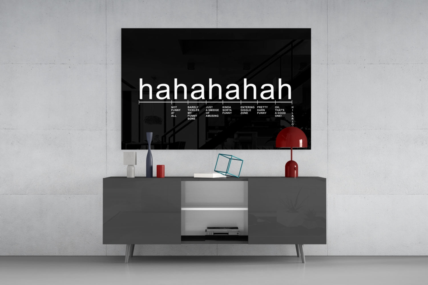 Laughter Analysis Glass Wall Art || Designer Collection