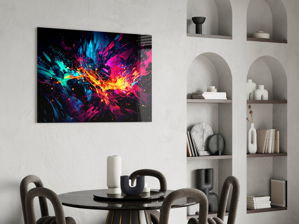 Color Bang Glass Wall Art || Designer Collection