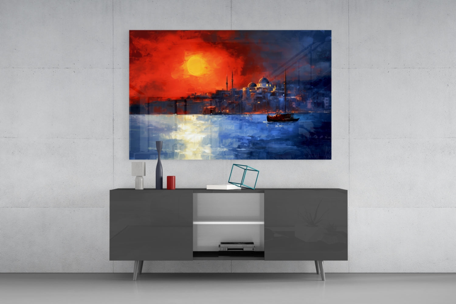 Istanbul Glass Wall Art || Designer Collection