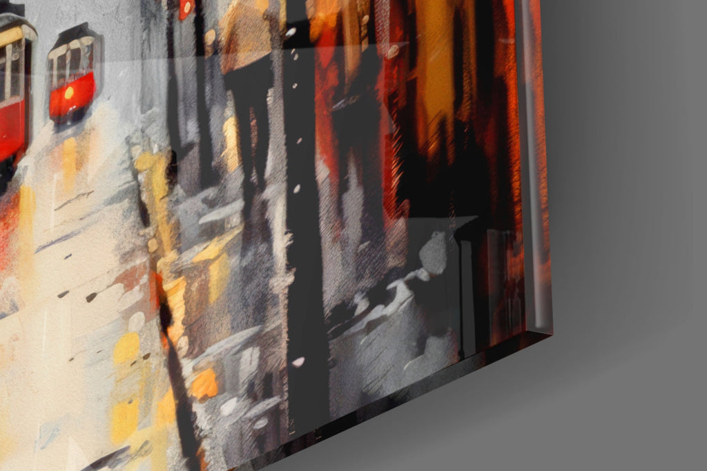 Tram Glass Wall Art || Designer Collection