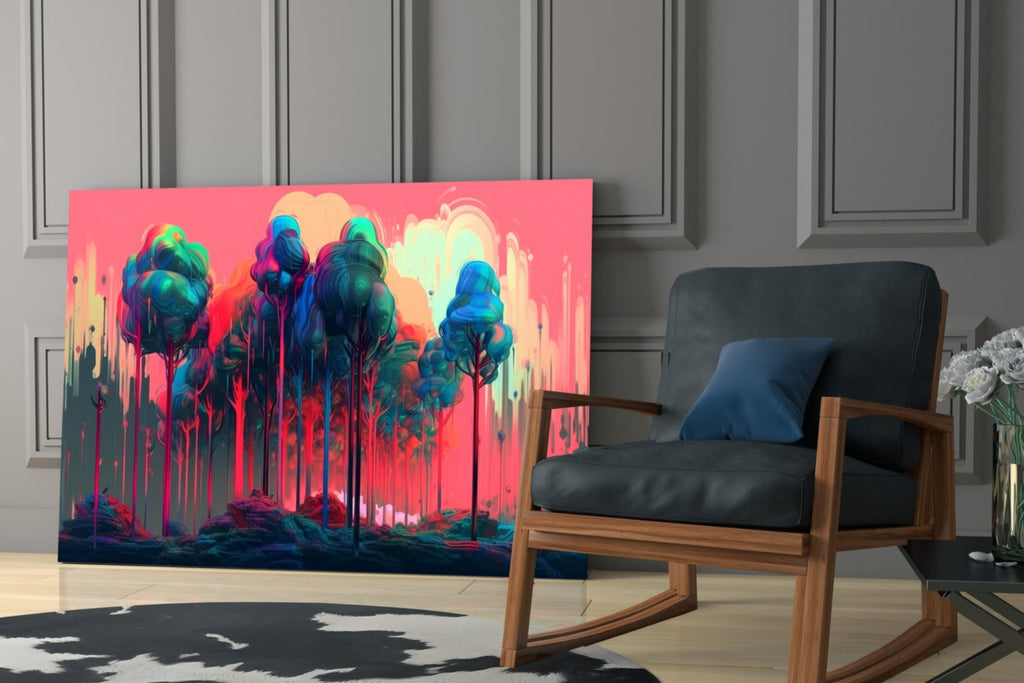 Forest of Colors Glass Wall Art || Designer Collection