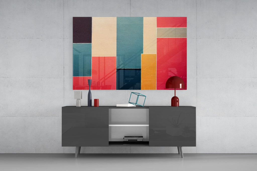 Rectangles  Glass Wall Art|| Designer's Collection