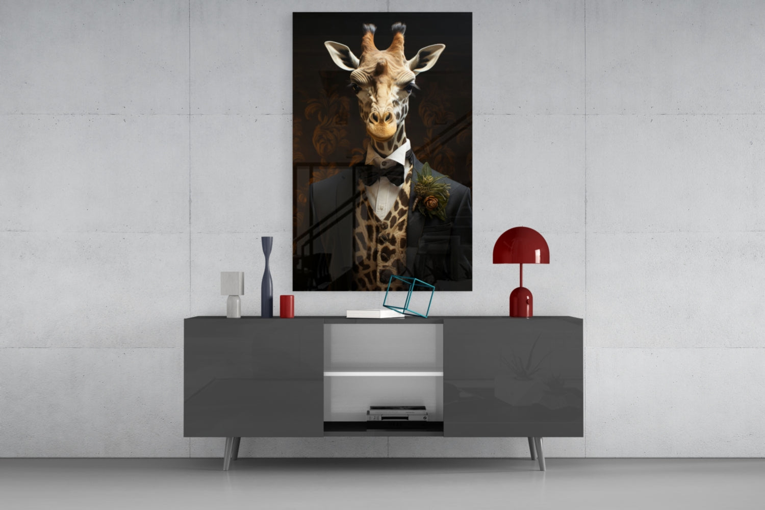 Gentleman Glass Wall Art|| Designer's Collection