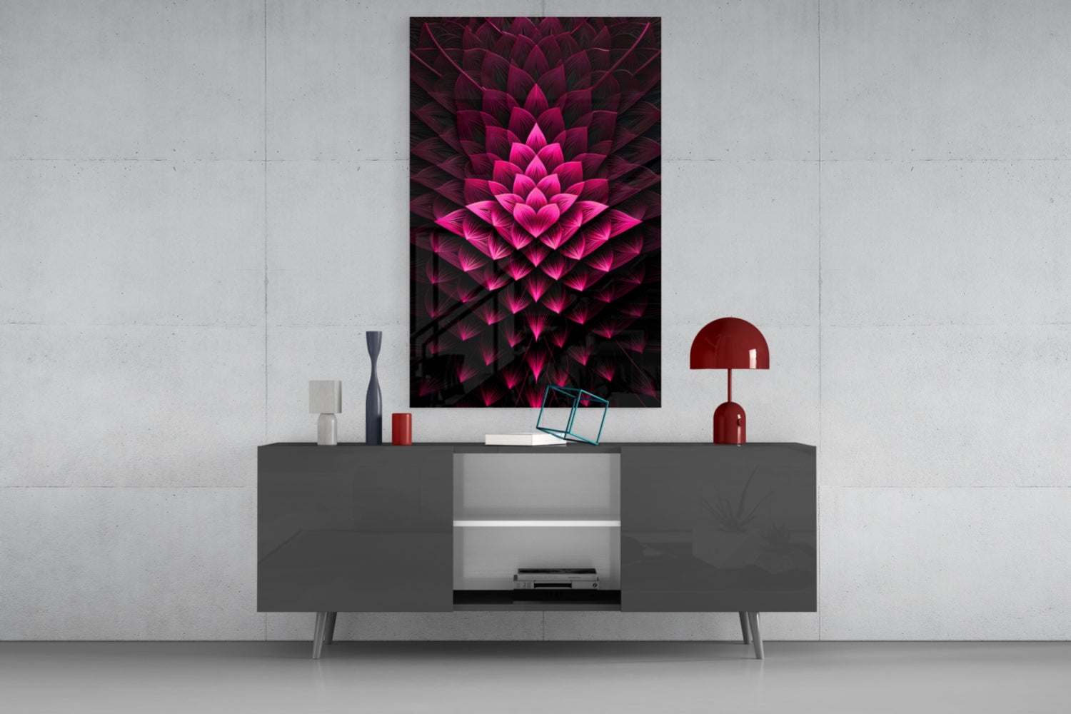Flower of Luck Glass Wall Art|| Designer's Collection