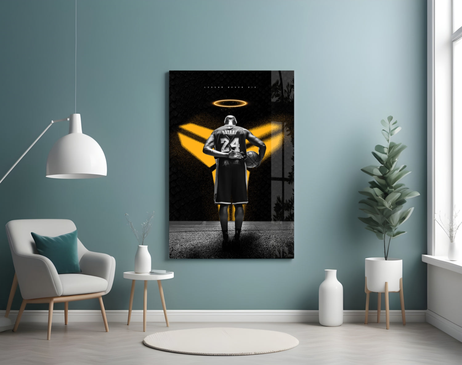 Kobe Bryant Glass Wall Art || Designer Collection