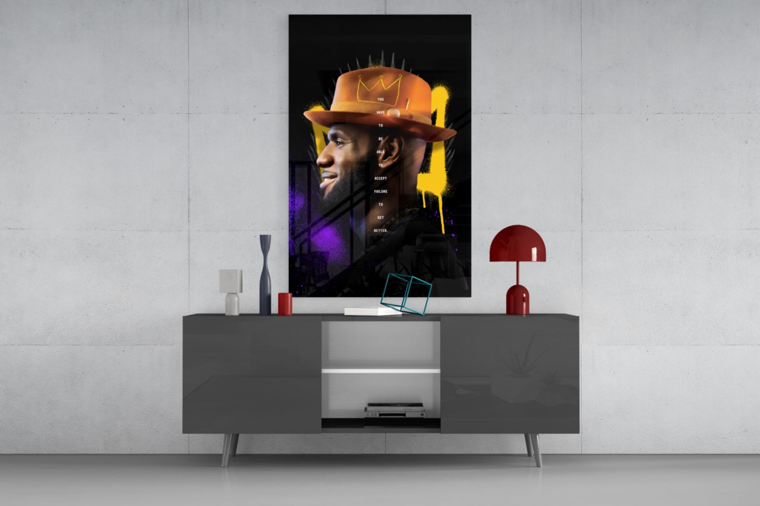 King James Glass Wall Art || Designer Collection