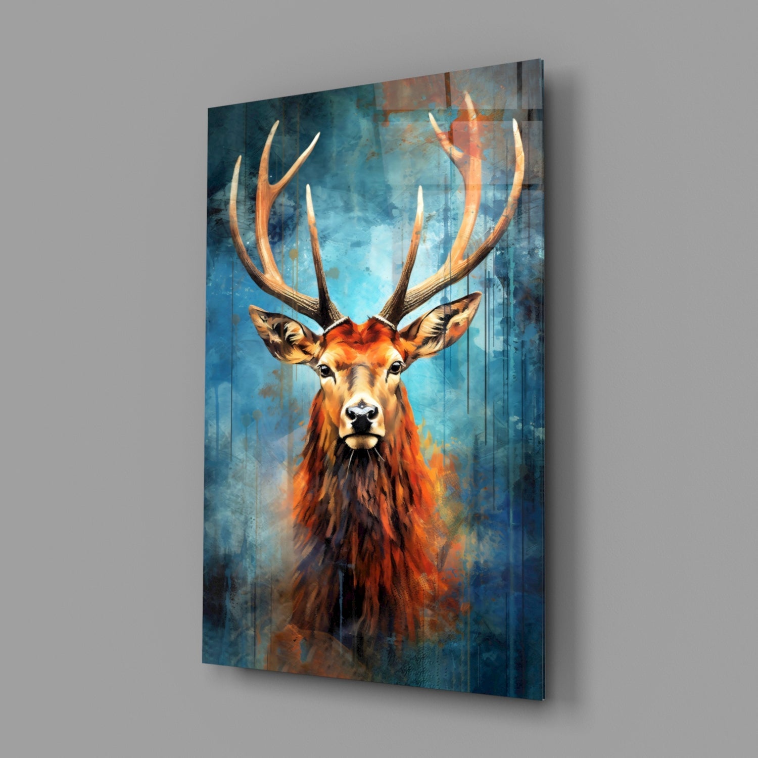 Deer Glass Wall Art || Designer Collection