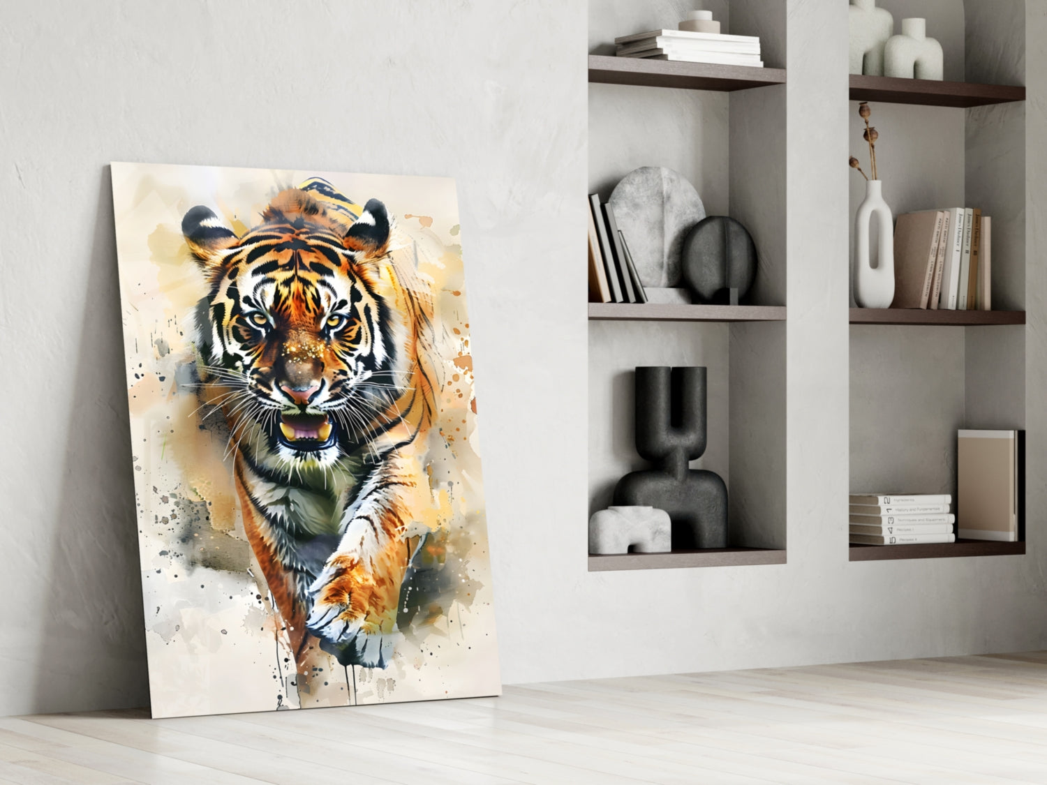 Tiger Glass Wall Art || Designer Collection