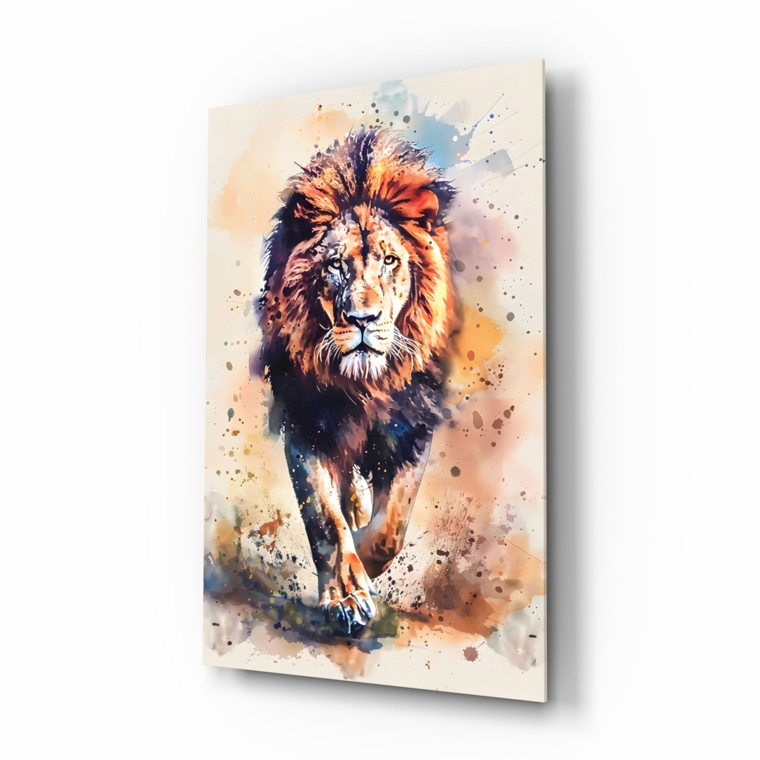 Lion Glass Wall Art || Designer Collection