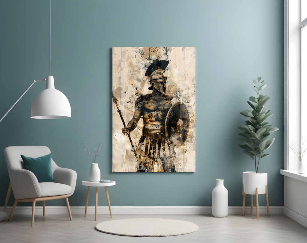 Gladiator Glass Wall Art || Designer Collection