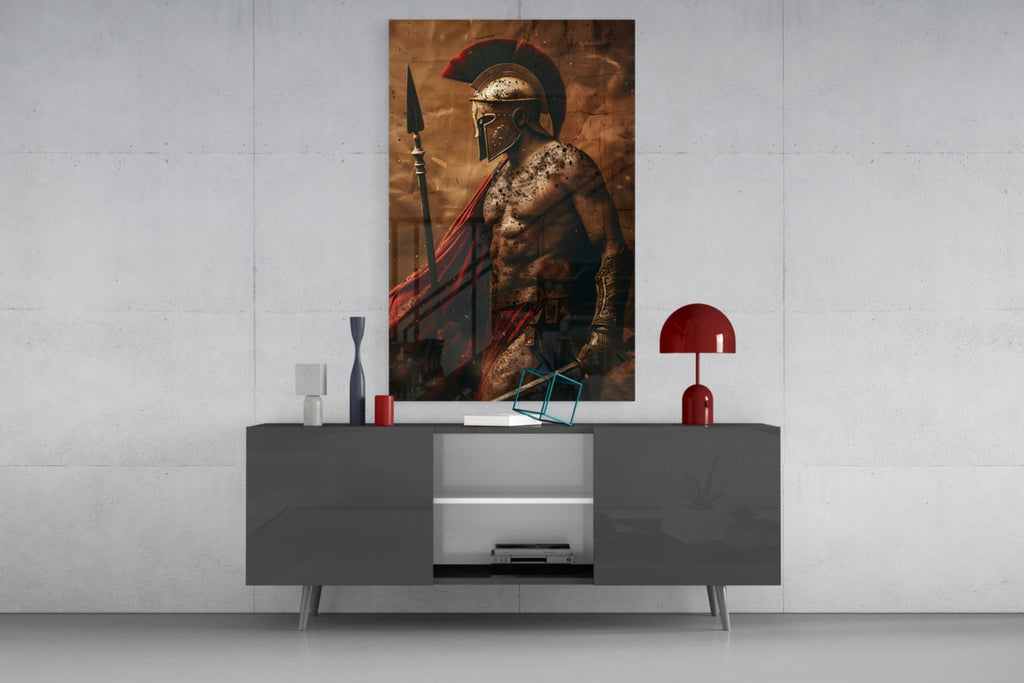 Gladiator Glass Wall Art || Designer Collection