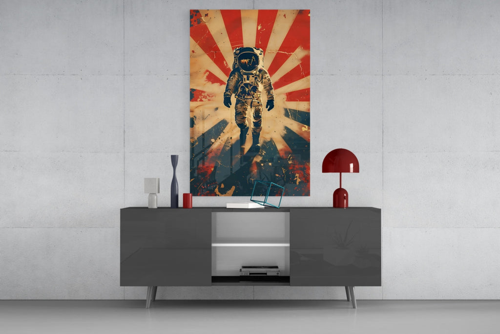 Astronaut Glass Wall Art || Designer Collection