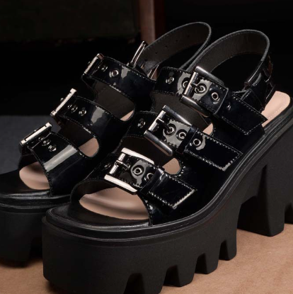 2019 Women's Retro Open-Toe Wedge Sandals (Comfort)
