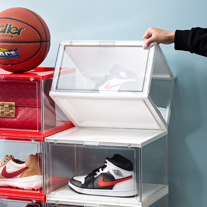 Double Magnetic Suction High Transparency Side Opening Transparent Shoe Box