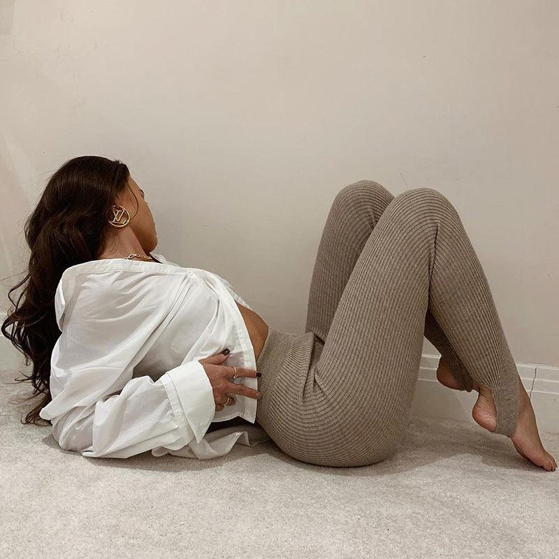 Elegant High Waist Cotton Fitness Basic Pants Casual Spring New Female Skinny Leggings Women Seamless Fitness Leggings Women Seamless Push Up Leggings Workout Pants Breathable Pants