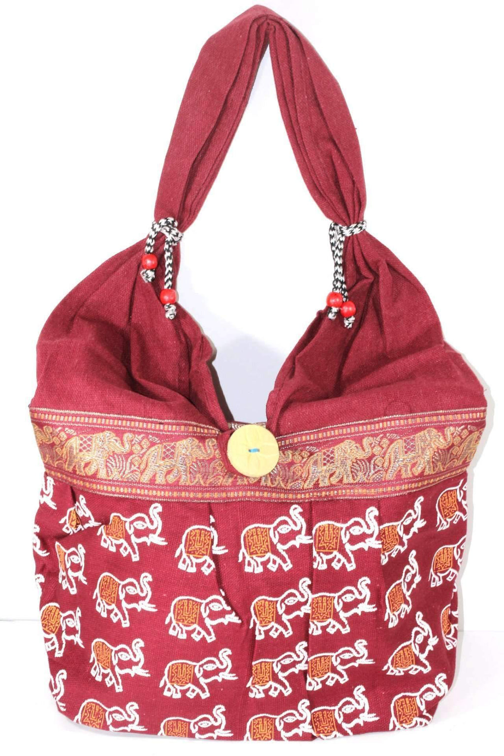 Elephant Jhola Boho Cotton Shoulder Bag Handmade Ethnic