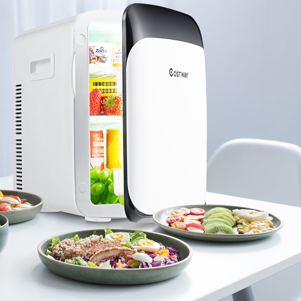NNECW 15 L Portable Mini Refrigerator Cooler & Warmer for Food Makeup Car Travel