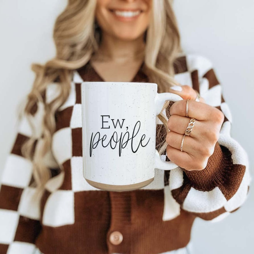 Ew People 16oz Ceramic Coffee Mug Funny Introvert Anti Social Gift