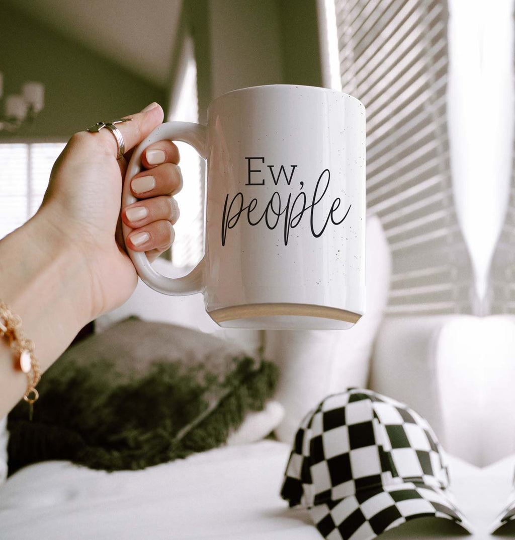 Ew People 16oz Ceramic Coffee Mug Funny Introvert Anti Social Gift