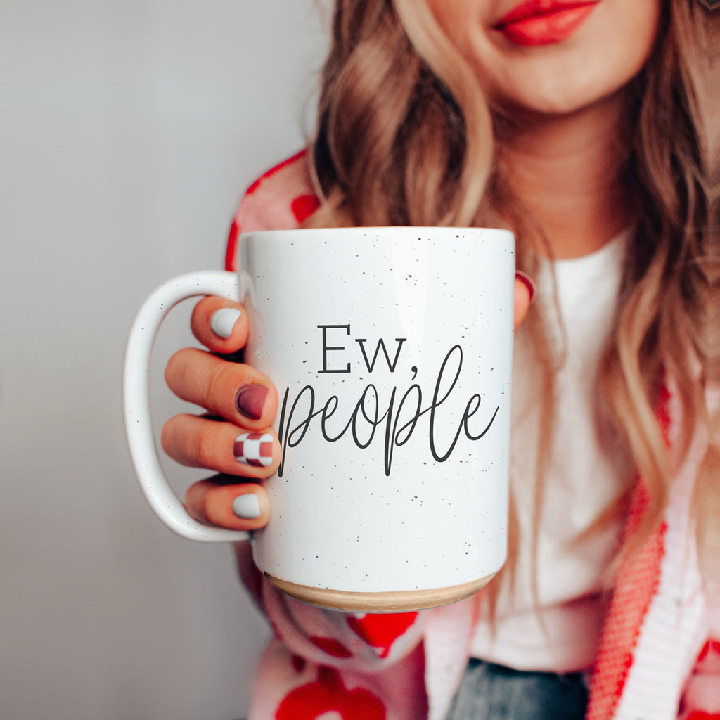 Ew People 16oz Ceramic Coffee Mug Funny Introvert Anti Social Gift