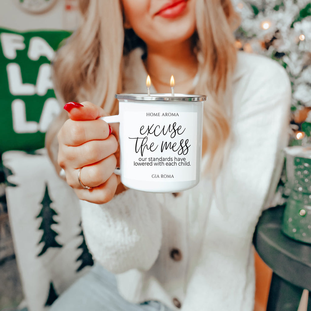 Mothers Day Candle Mug 16oz Reusable Metal Candle Soy Gift