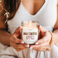 Fresh Macintosh Apple Soy Candle Fall Scented Pear Vanilla Musk Cedarwood