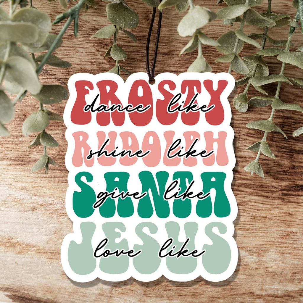 Holiday Hanging Air Freshener - Frosty and Jesus Scents For Car, Home