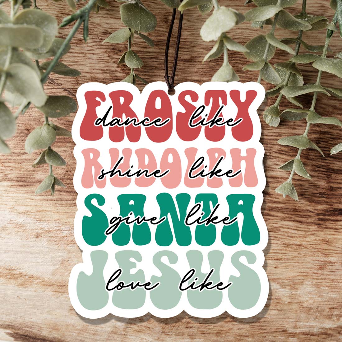 Holiday Hanging Air Freshener - Frosty and Jesus Scents For Car, Home