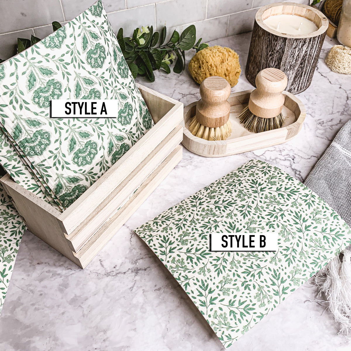 Garden Multipurpose Eco Cloths Reusable Biodegradable Kitchen Cloths Set Of 3