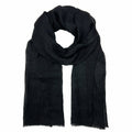 Gauze Linen Scarf Handwoven Airy Lightweight Raw Eyelash Fringe 5 Colors