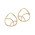 Geometric 24K Gold Plated Hoop Earrings 3cm Sterling Silver Plated Handmade