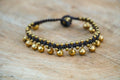 Gold Bell Boho Brass Bracelet Adjustable Boho Charm