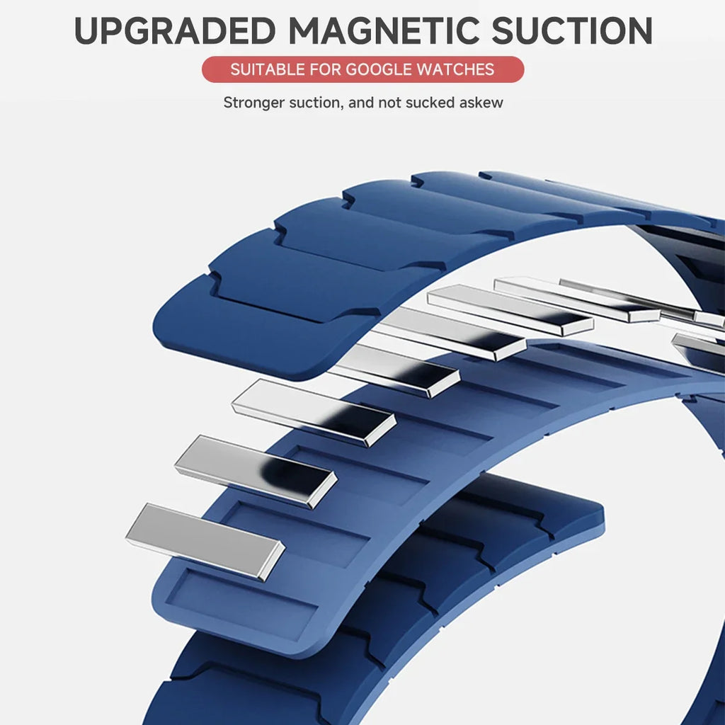 Google Pixel 1 2 3 4 41mm 45mm Silicone Band - Magnetic