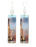 Grand Canyon Wood Earrings Lightweight Rectangle Dangle