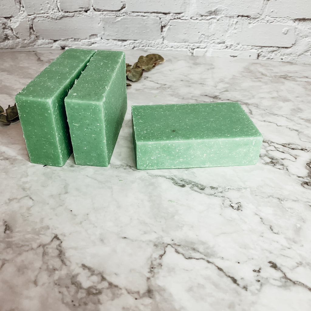 Green Tea Verbena Sea Salt Scrub - Citrus Exfoliating Body Soap