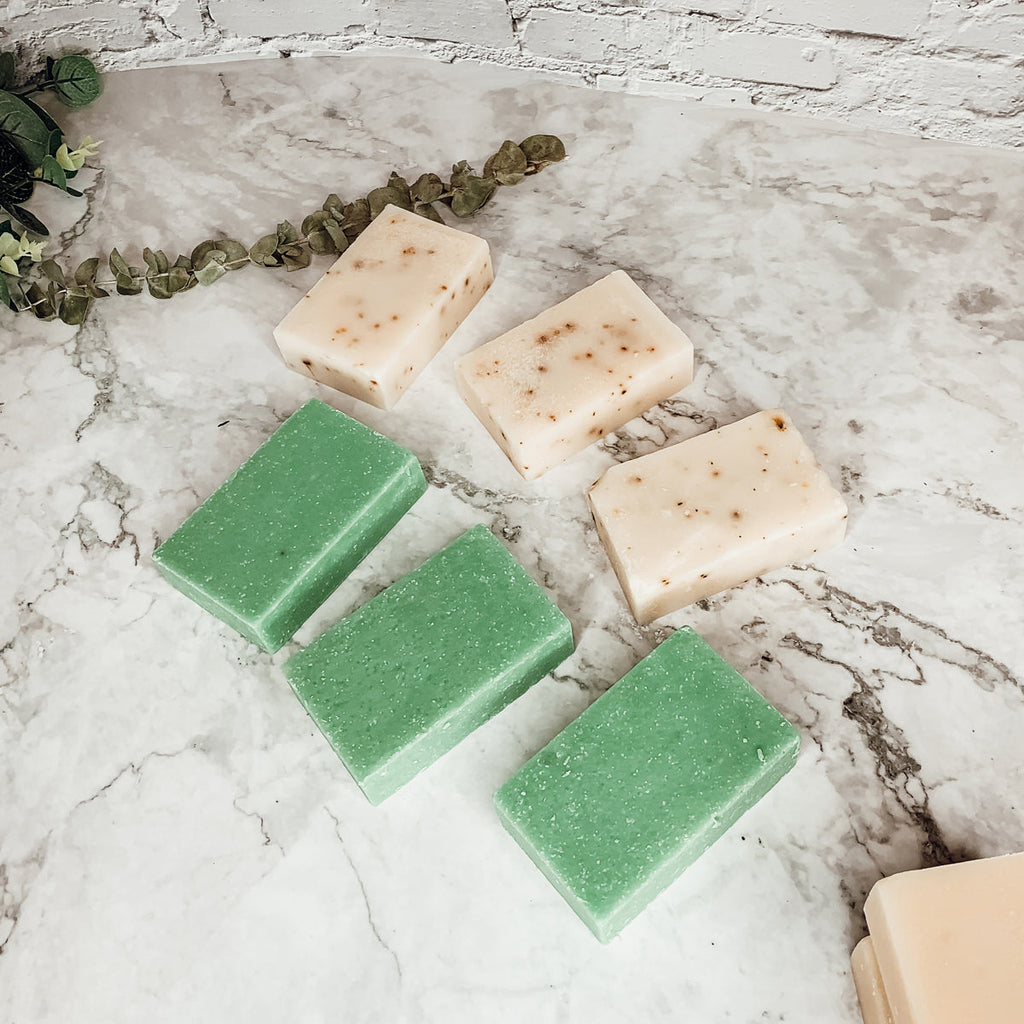 Green Tea Verbena Sea Salt Scrub - Citrus Exfoliating Body Soap