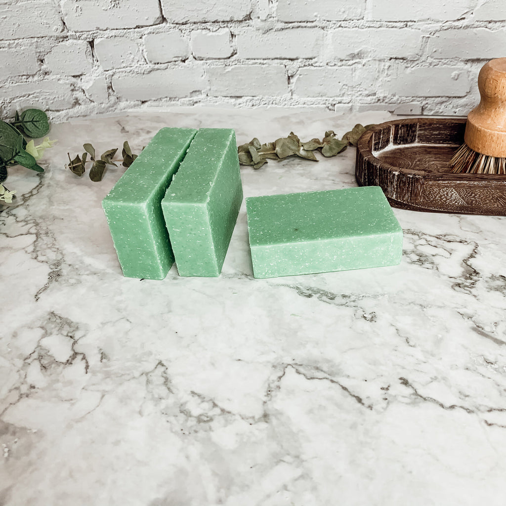 Green Tea Verbena Sea Salt Scrub - Citrus Exfoliating Body Soap