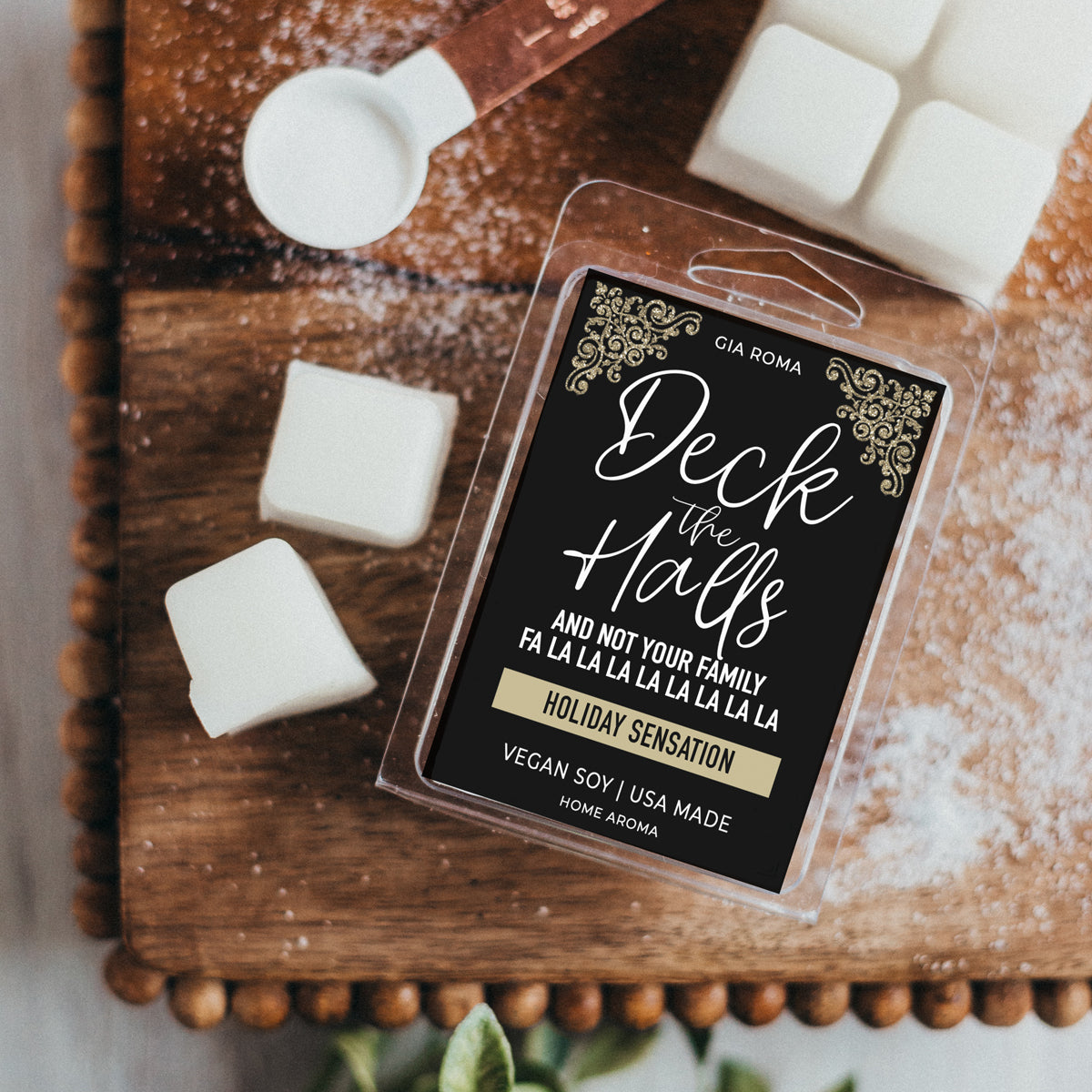 Holiday Sensation Scented Soy Candle Festive Citrus Spice Sweet Herbal Notes Holiday Home Fragrance
