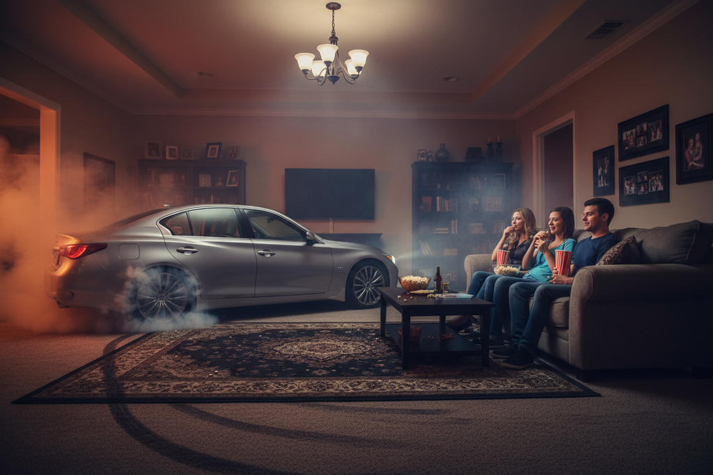 Infiniti Q50 Living Room Burnout
