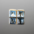Jasmine Topaz Square Stud Earrings Sterling Silver