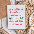 Jolliest Bunch Funny Christmas Sign Hilarious Holiday Wall Decor Gift For Home Parties And Mantel