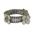 Kali Flower Bracelet Boho Handwoven Metal Beads Cotton Thread Adjustable