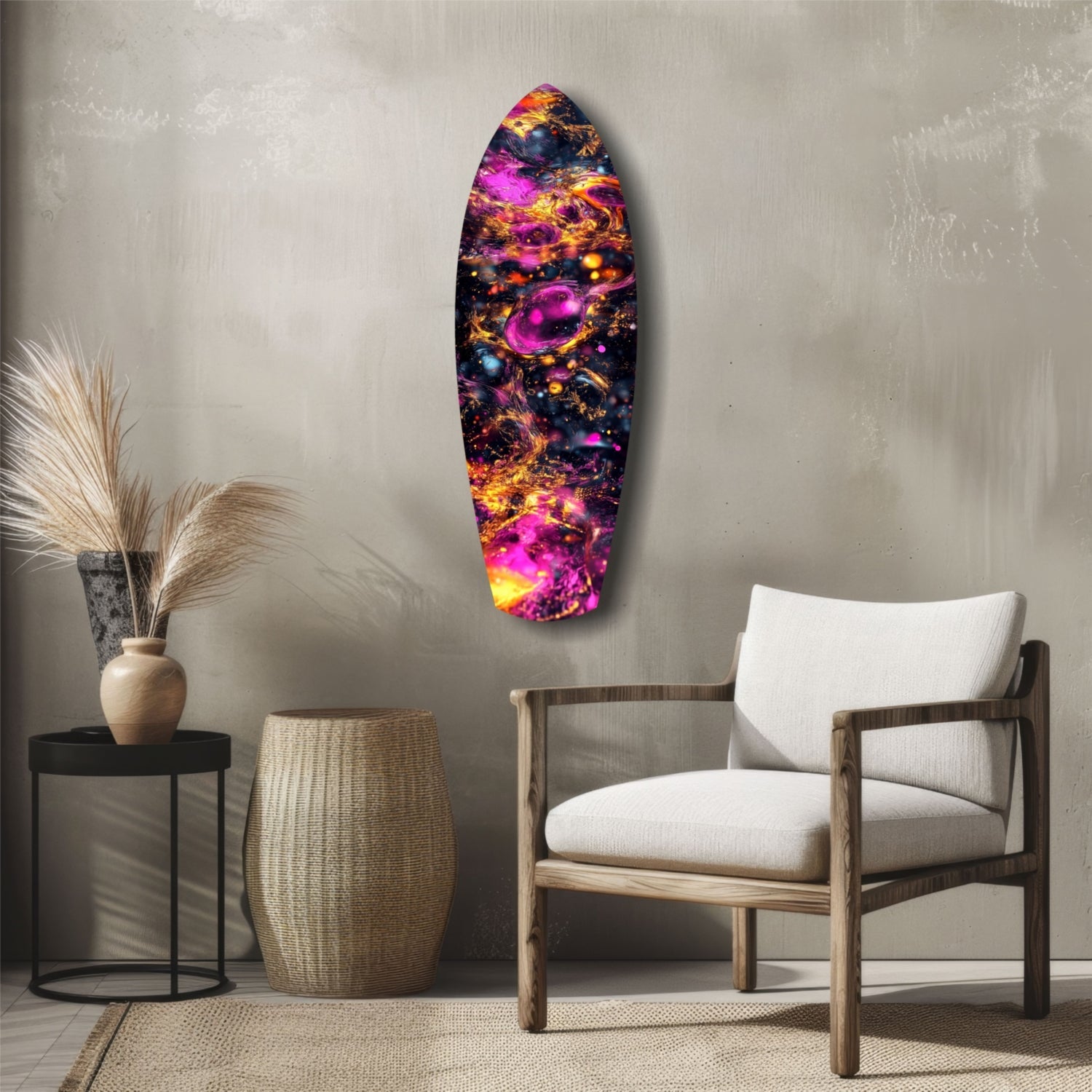 Kinetic Cosmos Glass Wall Art