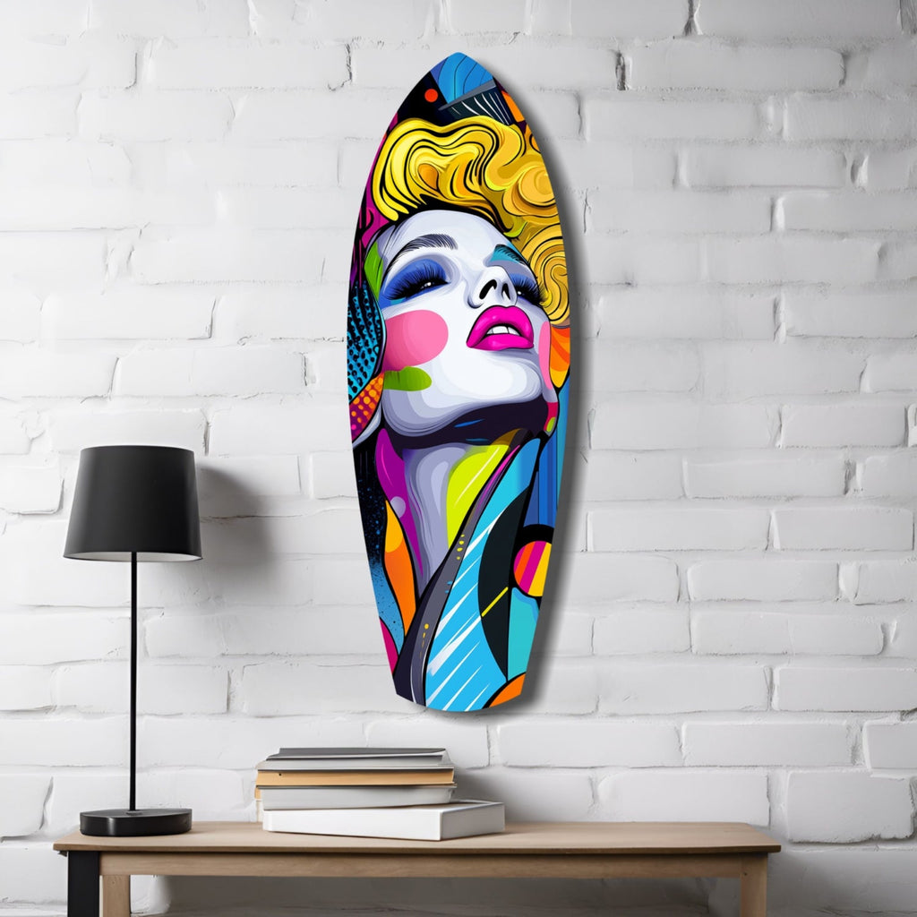 Vintage Woman Glass Wall Art