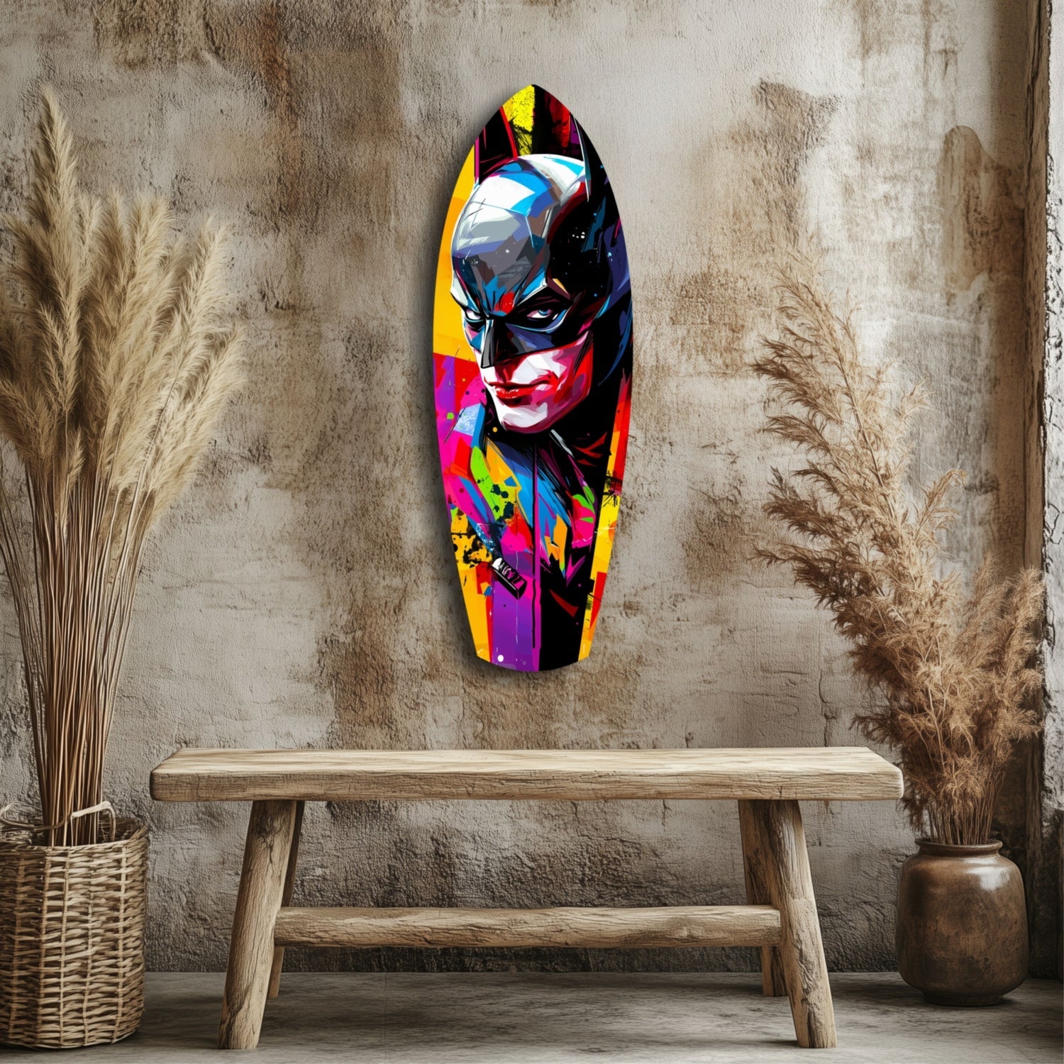Shadowed Vigilante Glass Wall Art