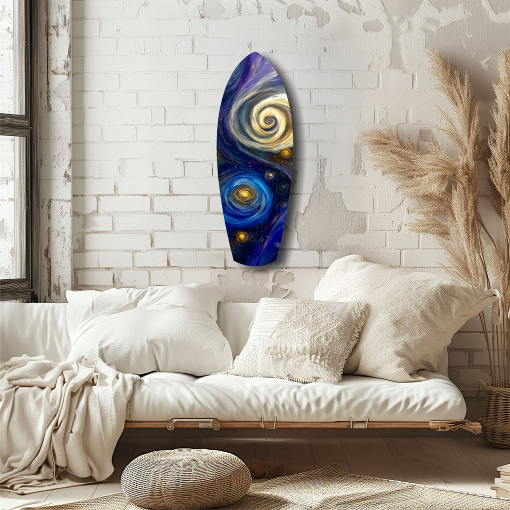 Kinetic Cosmos Glass Wall Art