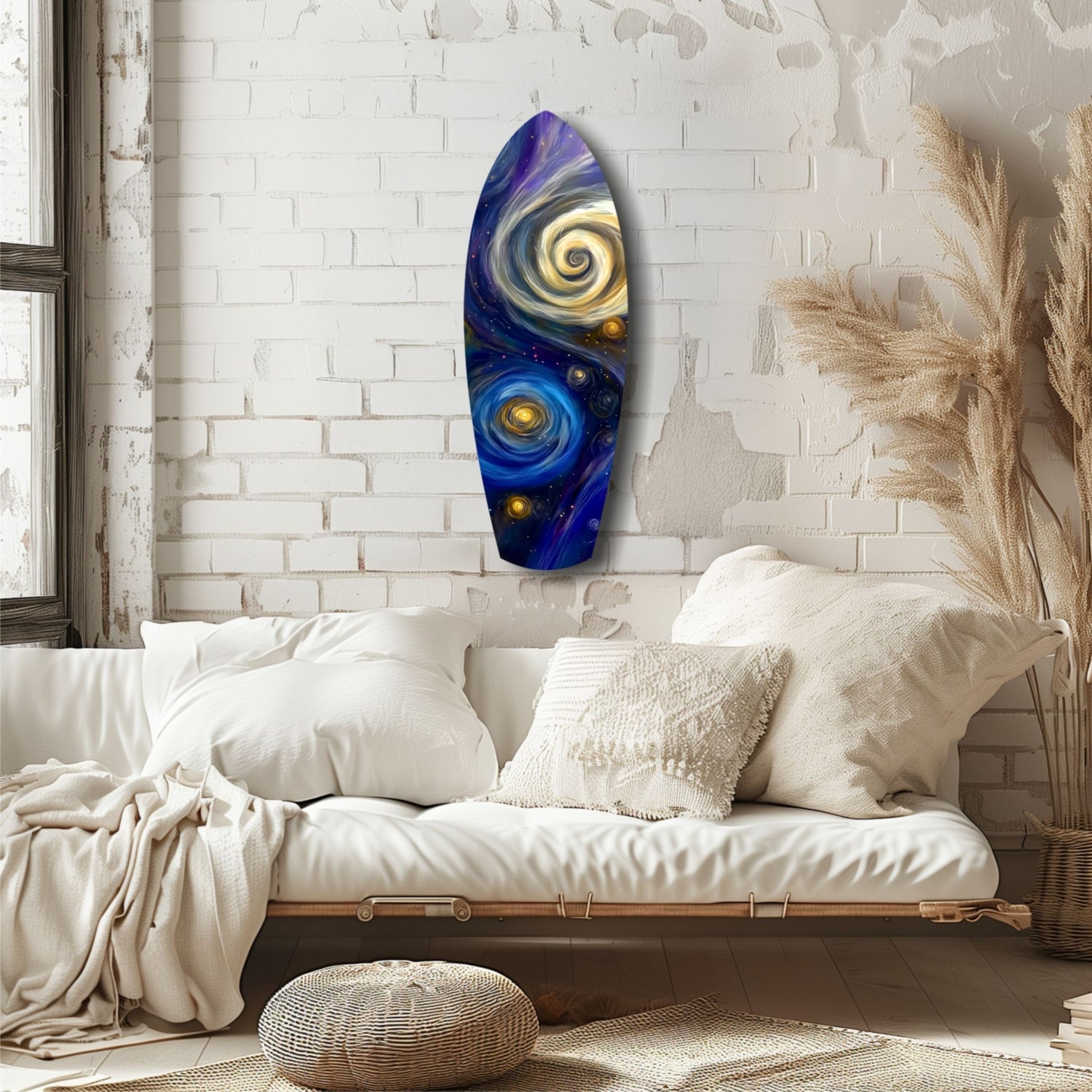 Kinetic Cosmos Glass Wall Art