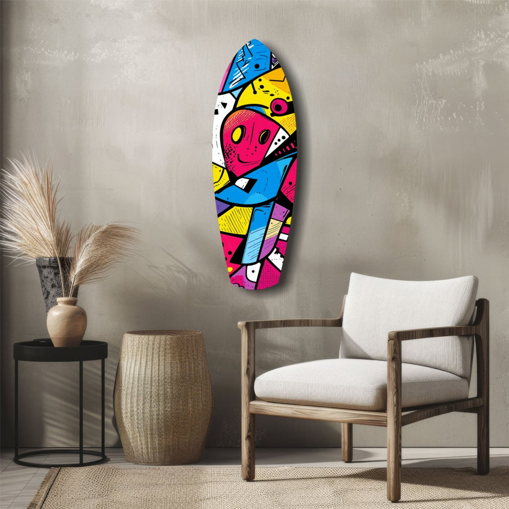Colors of Geometry Glass Wall Art