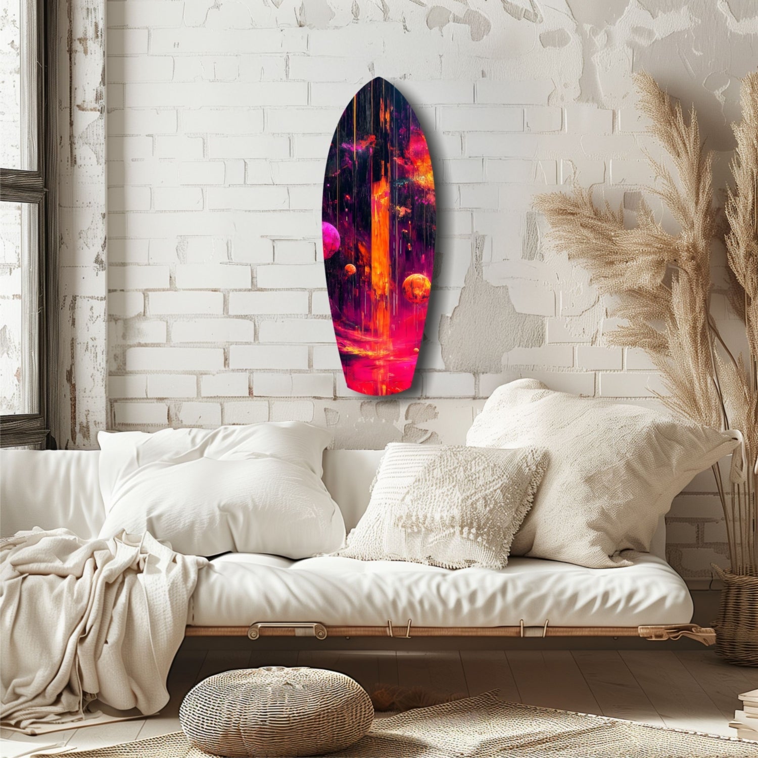 Kinetic Cosmos Glass Wall Art